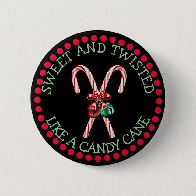 Badge Rond 5 Cm Bouton de Noël amusant (Devant)