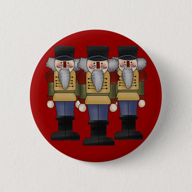 Badge Rond 5 Cm Bouton de Noël de casse-noix (Devant)