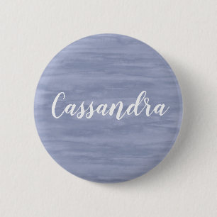 Badge Rond 5 Cm Bouton de nom bleu dégradé