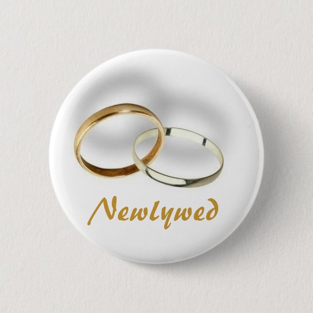 Badge Rond 5 Cm Bouton de nouveaux mariés (Devant)