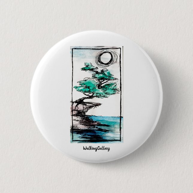 Badge Rond 5 Cm Bouton de nuit (Devant)