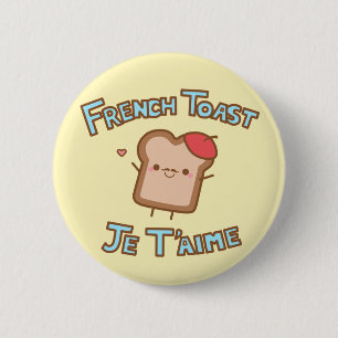 Badge Rond 5 Cm Bouton de pain grillé français