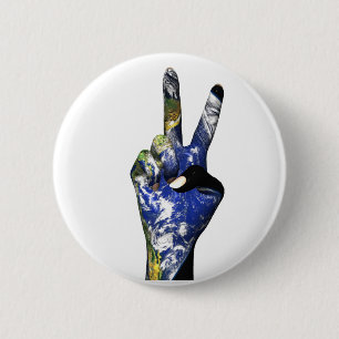 Badge Rond 5 Cm Bouton de paix