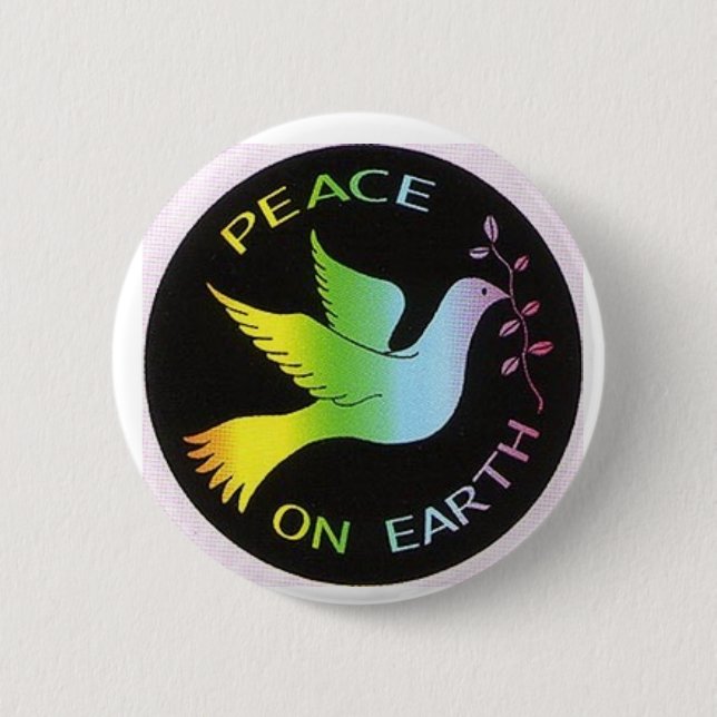 Badge Rond 5 Cm bouton de paix (Devant)