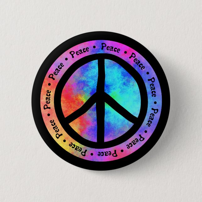 Badge Rond 5 Cm Bouton de paix (Devant)