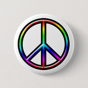 Badge Rond 5 Cm Bouton de paix