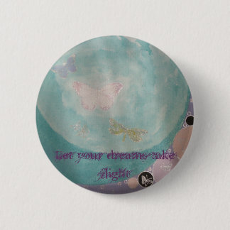 Badge Rond 5 Cm Bouton de papillon