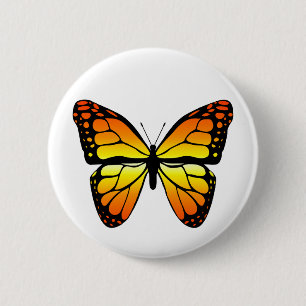 Badge Rond 5 Cm Bouton de papillon de monarque