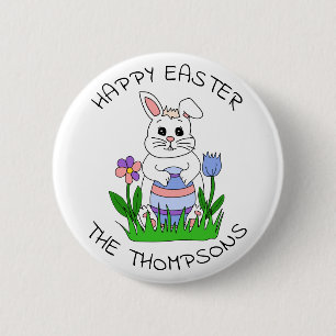 Badge Rond 5 Cm Bouton de Pâques personnalisé