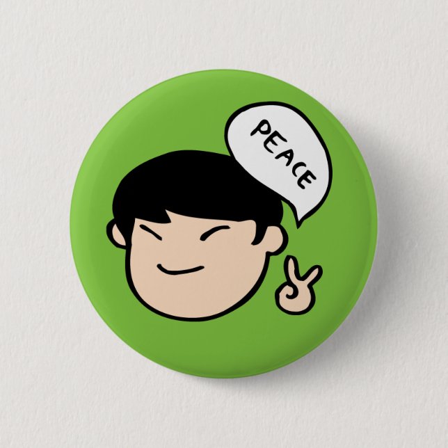 Badge Rond 5 Cm Bouton de parc de Mike (vert) (Devant)
