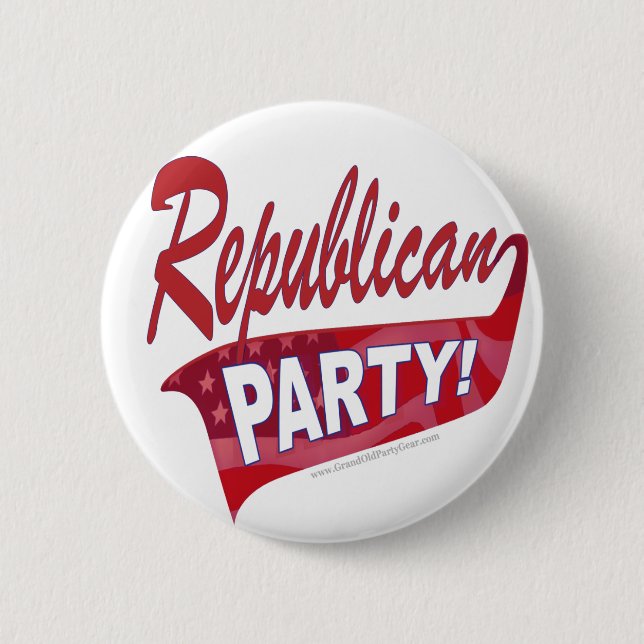 Badge Rond 5 Cm Bouton de Parti Républicain (Devant)