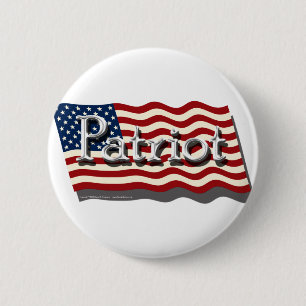Badge Rond 5 Cm Bouton de patriote (argent)