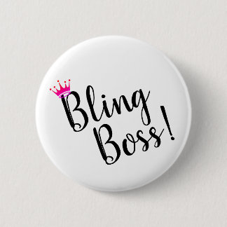 Badge Rond 5 Cm Bouton de patron de Bling