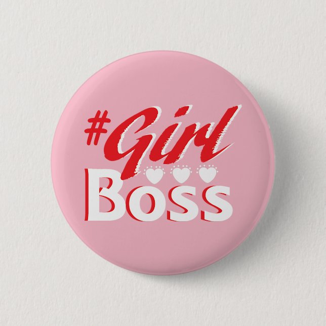 Badge Rond 5 Cm Bouton de patron de fille (Devant)
