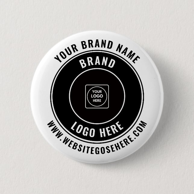 Badge Rond 5 Cm Bouton de personnalisation de la marque de commerc (Devant)