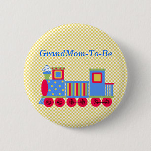 Badge Rond 5 Cm Bouton de Pin de grand-mère de train de baby