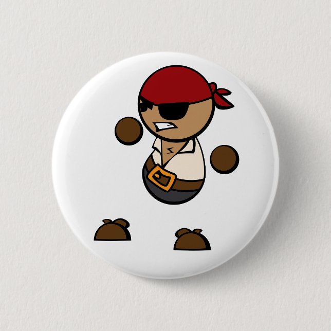 Badge Rond 5 Cm Bouton de pirate (Devant)