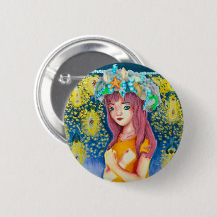 Badge Rond 5 Cm Bouton de plage Mystic Firefly