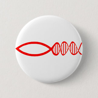 Badge Rond 5 Cm Bouton de poissons d'ADN