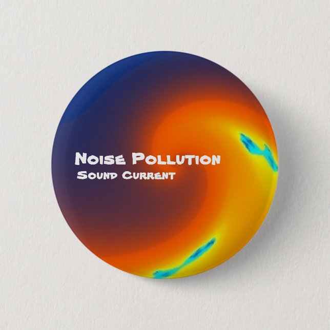 Badge Rond 5 Cm Bouton de pollution acoustique (Devant)