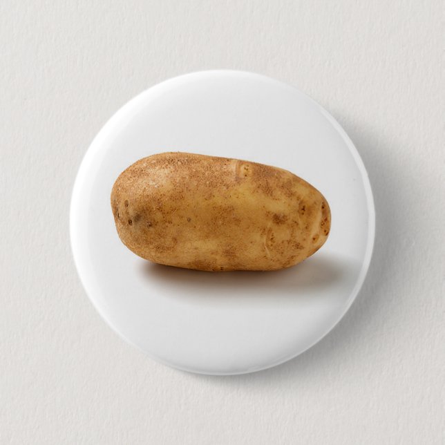 Badge Rond 5 Cm Bouton de pomme de terre (Devant)