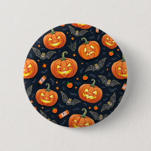 Badge Rond 5 Cm Bouton de pompage Halloween