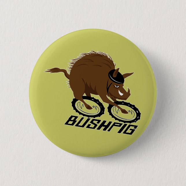Badge Rond 5 Cm Bouton de porc de Bush (Devant)