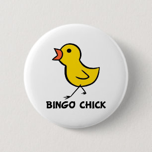 Badge Rond 5 Cm Bouton de poussin de bingo-test