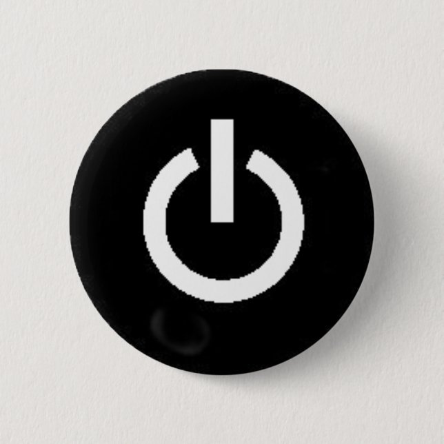 Badge Rond 5 Cm Bouton de puissance (Devant)