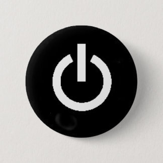 Badge Rond 5 Cm Bouton de puissance
