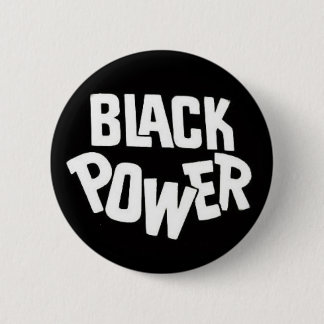 Badge Rond 5 Cm Bouton de puissance noire