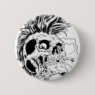 Badge Rond 5 Cm Bouton de Punkskull