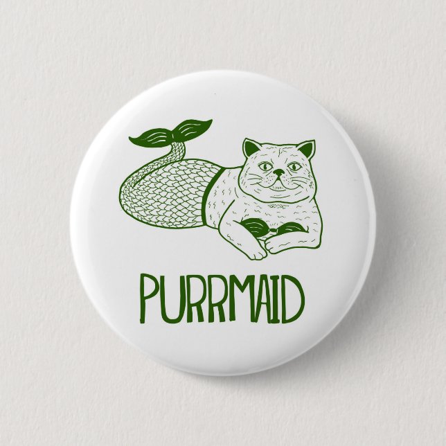 Badge Rond 5 Cm Bouton de Purrmaid (Devant)