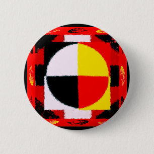 Badge Rond 5 Cm Bouton de quatre directions