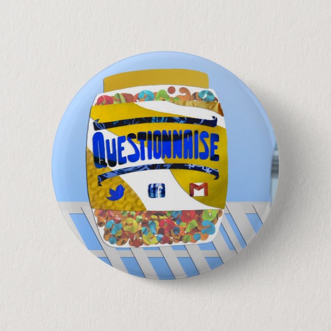 Badge Rond 5 Cm Bouton de Questionnaise (Devant)