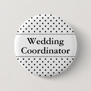 Badge Rond 5 Cm Bouton de rappel du coordonnateur Mariage pour les