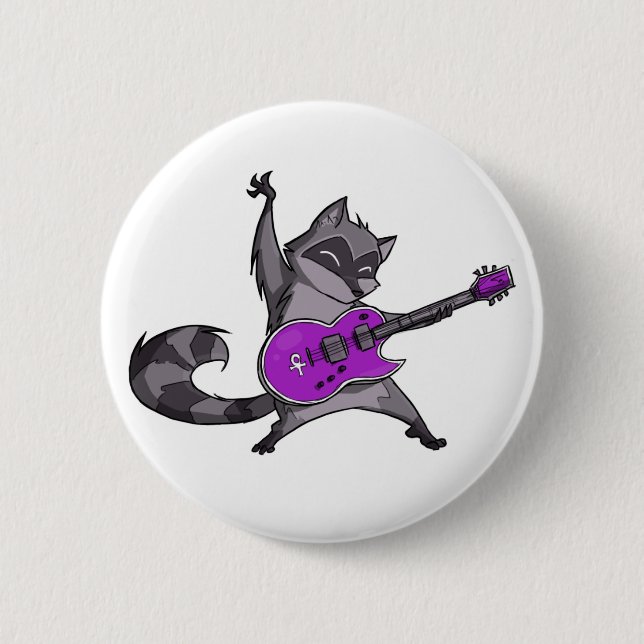 Badge Rond 5 Cm Bouton de raton laveur (Devant)