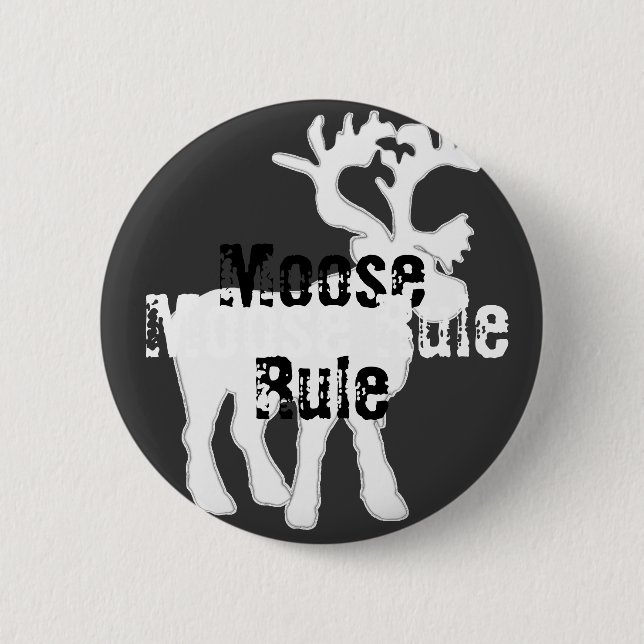 Badge Rond 5 Cm Bouton de règle d'orignal (Devant)