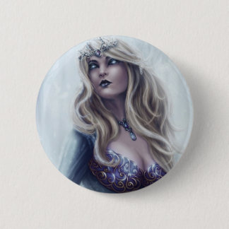 Badge Rond 5 Cm Bouton de reine d'hiver