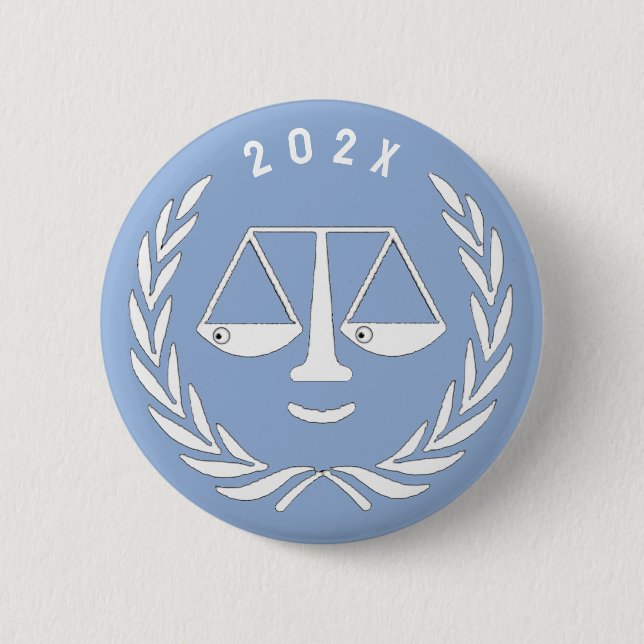 Badge Rond 5 Cm Bouton de remise de diplôme de l'école de droit d' (Devant)