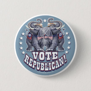 Badge Rond 5 Cm Bouton de républicain de vote