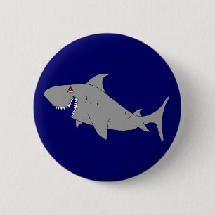 Badge Rond 5 Cm Bouton de requin