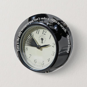 Badge Rond 5 Cm Bouton de ressource de temps