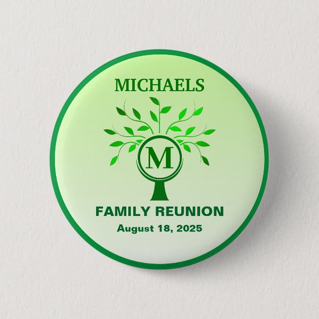 Badge Rond 5 Cm Bouton de réunion de famille personnalisable (Devant)