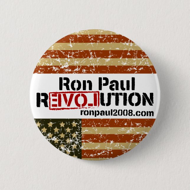 Badge Rond 5 Cm Bouton de révolution de Ron Paul (Devant)