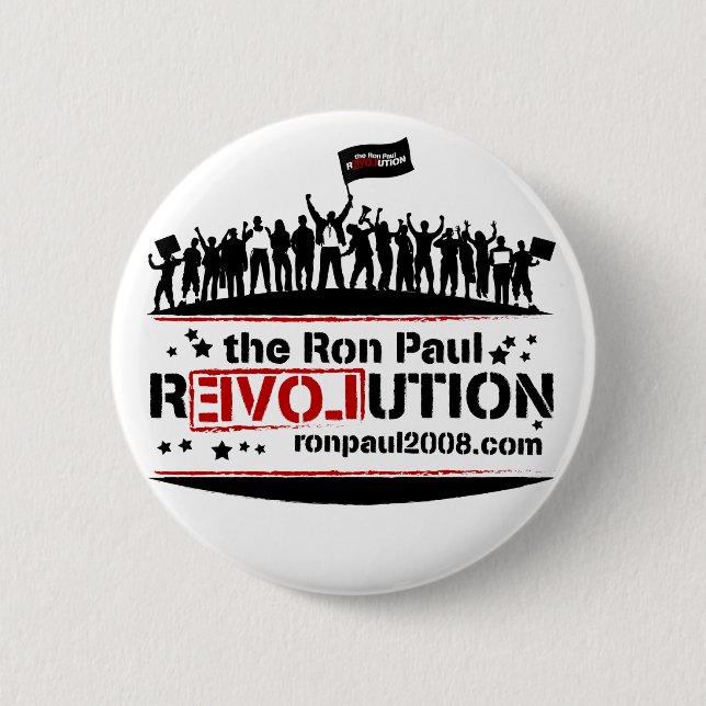 Badge Rond 5 Cm Bouton de révolution de Ron Paul (Devant)