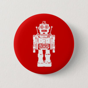 Badge Rond 5 Cm Bouton de robot