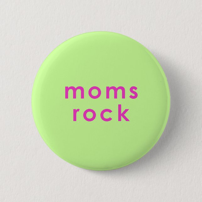 Badge Rond 5 Cm bouton de roche de mamans (Devant)