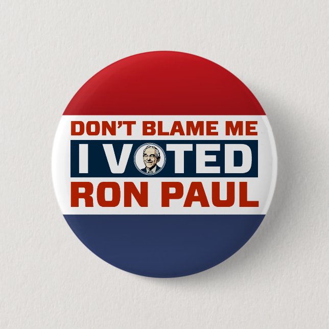 Badge Rond 5 Cm Bouton de Ron Paul (Devant)