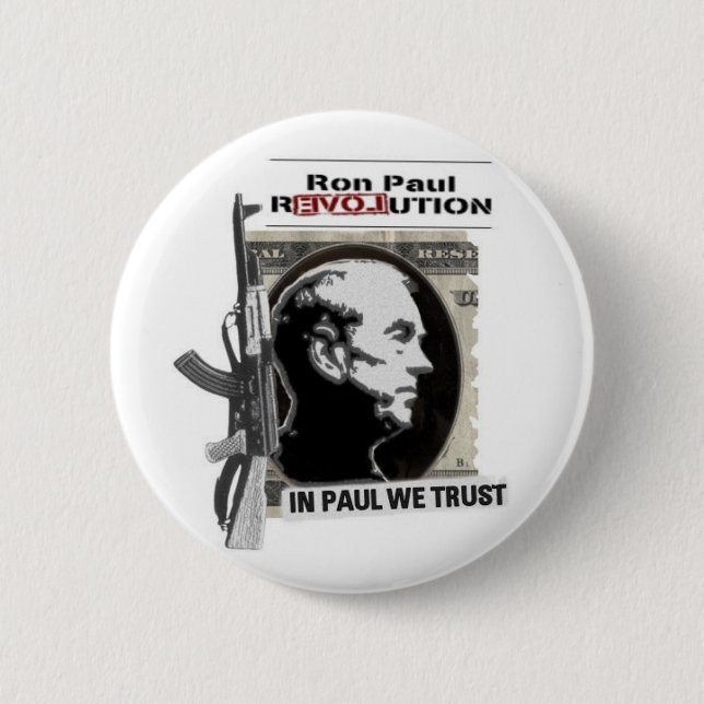 Badge Rond 5 Cm Bouton de Ron Paul (Devant)